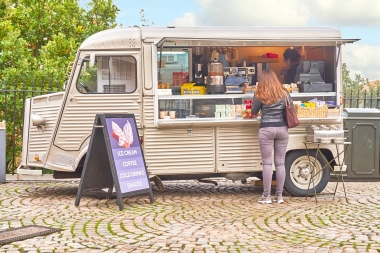 Mobile van selling street food